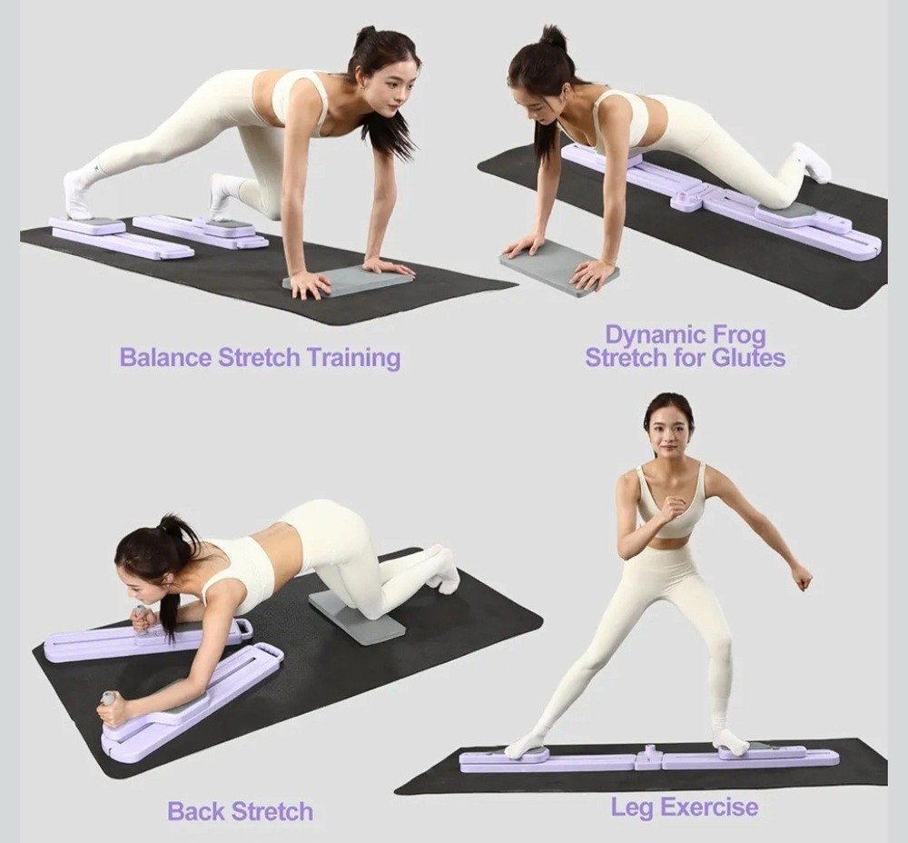 RUNWE Adjustable Split Foldable Pilates Board Purple Multifunctional