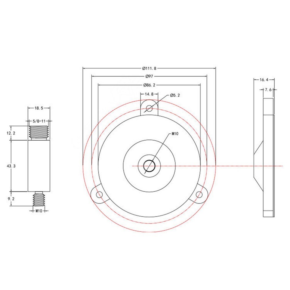High Performance for GNSS Antenna Mount 58" for GPS Systems