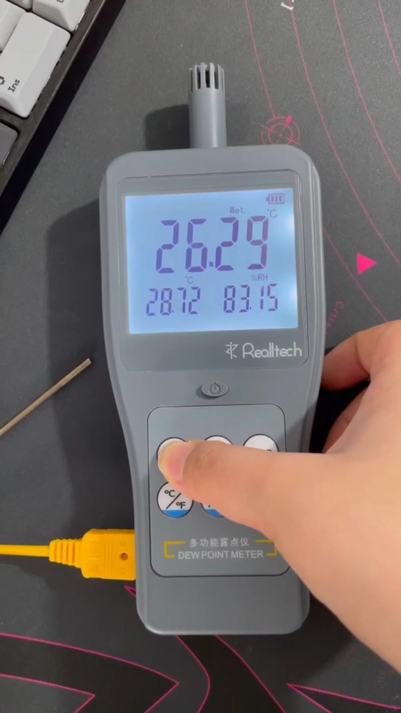 Handheld Dew Point Meter For Thermocouple Surface Temperature 0.01 Resolution