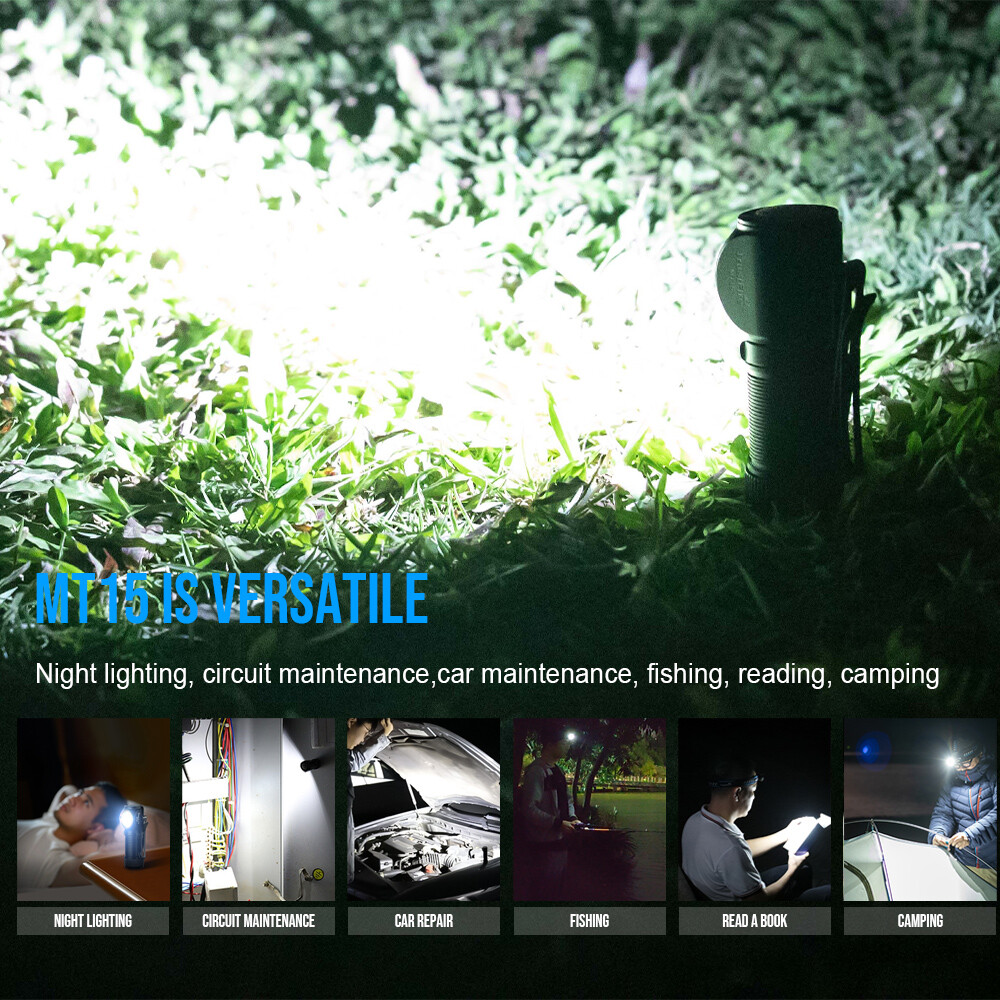 TrustFire MT15 1000LM Rechargeable LED Headlamp 5 Mode LED Headlight Flashlight