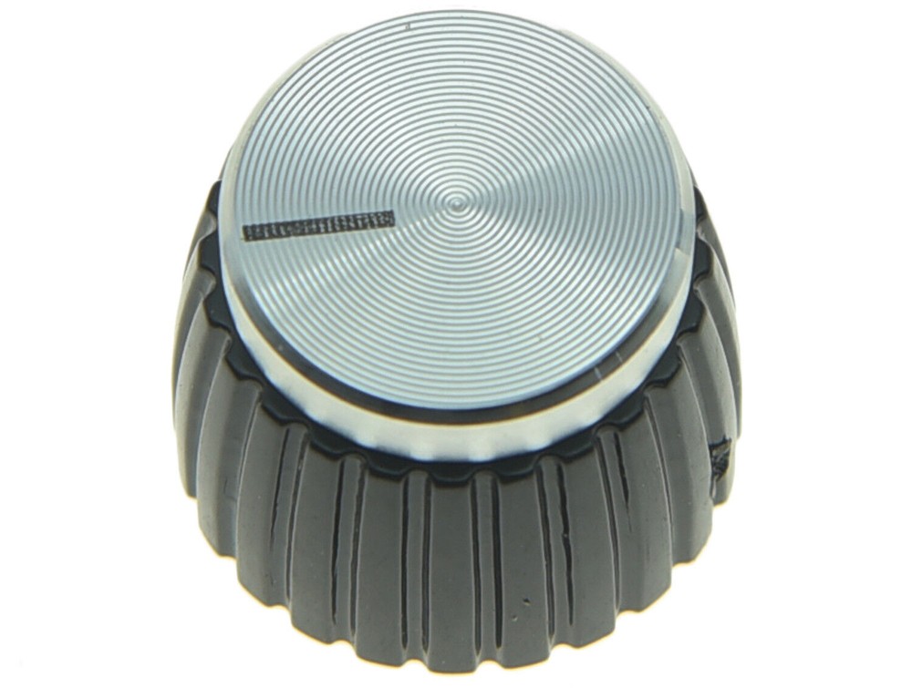 20x Guitar AMP Amplifier Knobs Black w/ Silver Cap Push on Knob fits Marshall