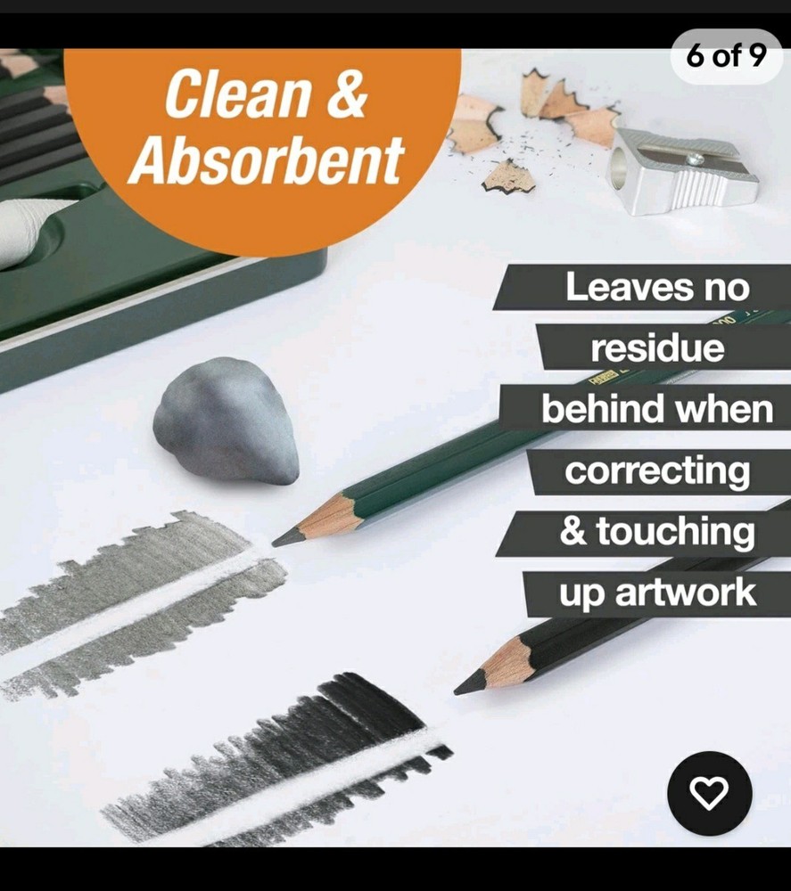 Faber-Castell Kneaded Eraser with Case, Grey