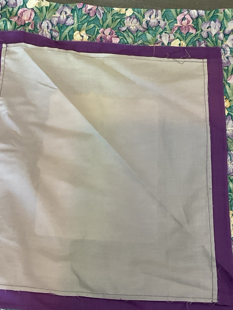 Decorative Wall quilt top Irises