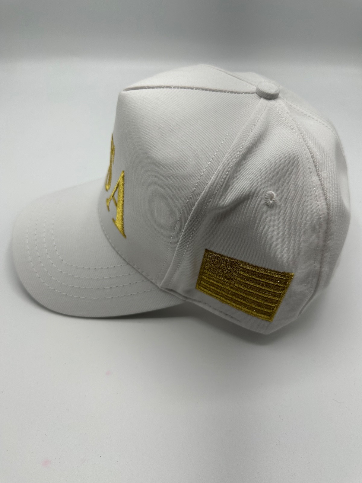 Official Trump USA 45-47 Cali Fame White Snapback Hat Cap