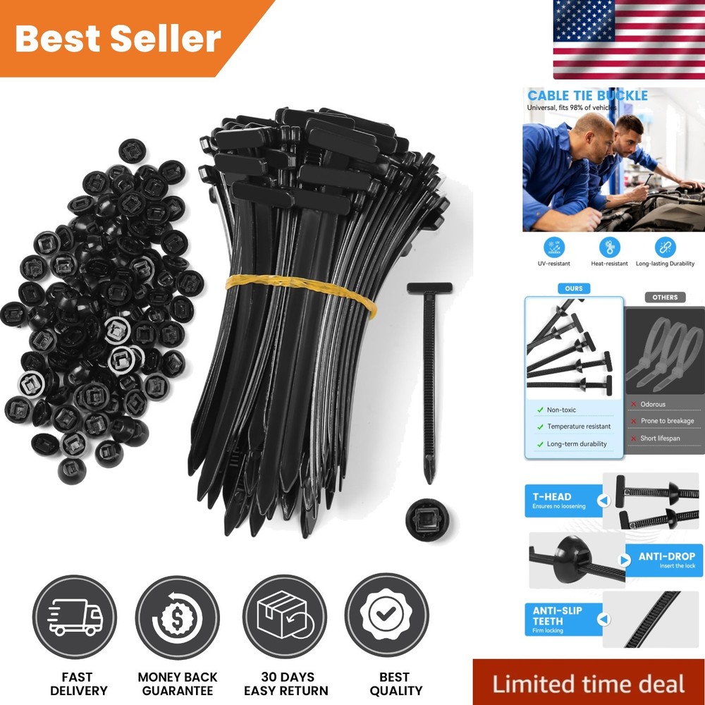 Quick Install Nylon Zip Ties - 400 Pcs UV Resistant Fasteners for Projects