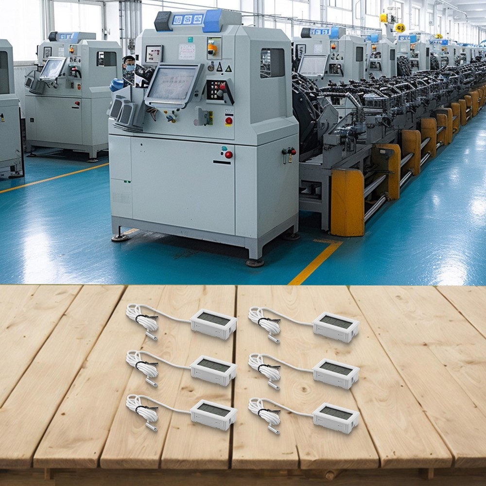 White Digital LCD Thermometer Set with Long Probe for Accurate Readings