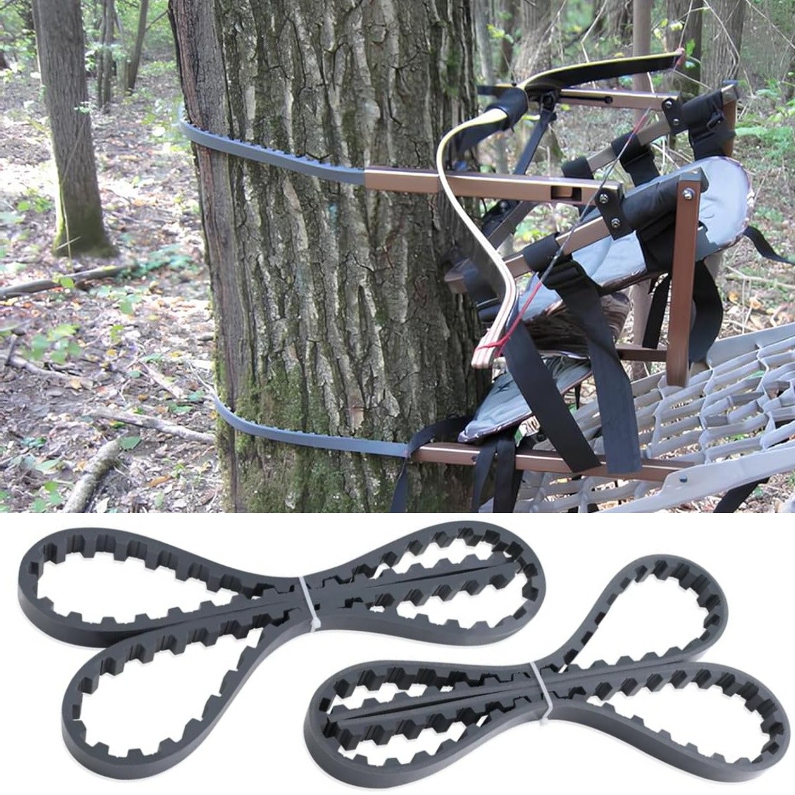 For Lone Wolf Sit & Climb Climbing Tree Stand 61" Stand Traction Belts 2PCS