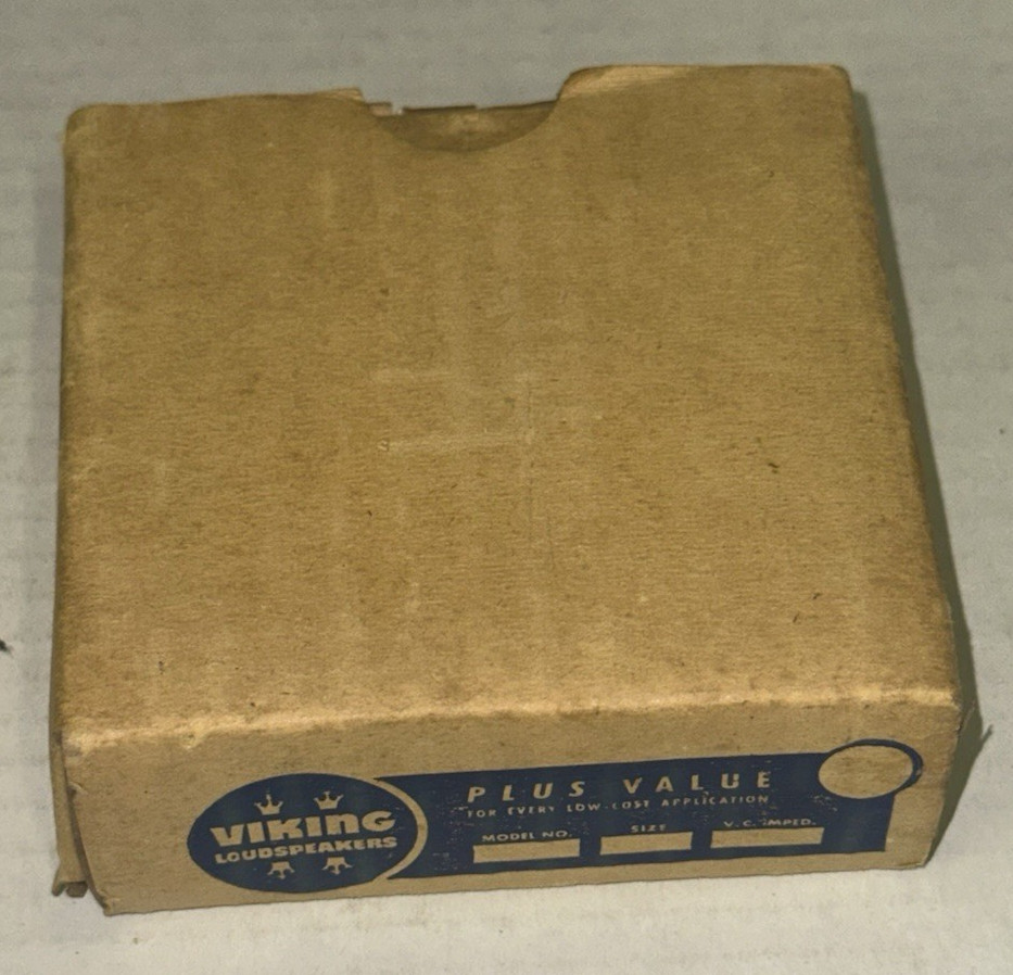 Viking Loudspeaker S-5J4 3.5" 3-4 Ohms Plus Value New Old Stock Box Audio NOS