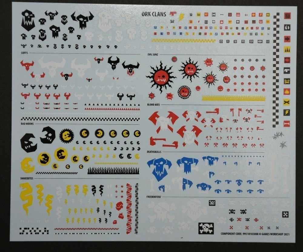 Warhammer 40k Kill Team: Octarius Orks Transfer Sheet
