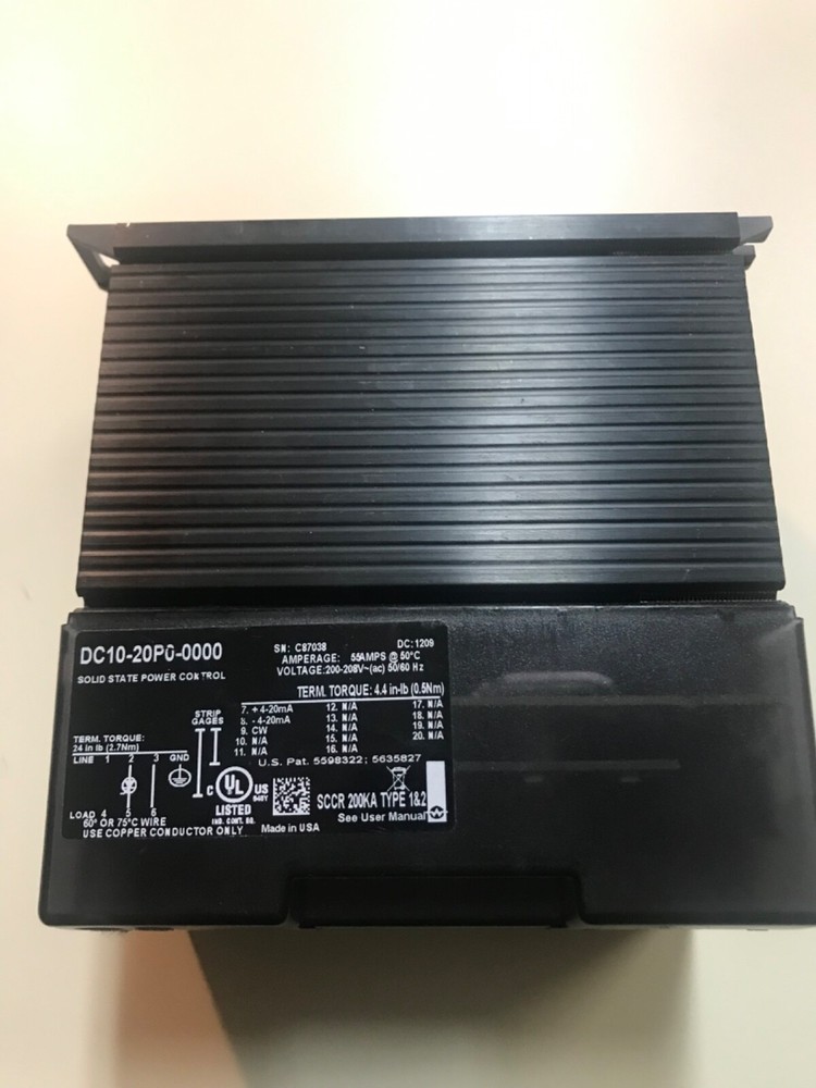 WATLOW DC-10-20P0-0000 SOLID STATE POWER CONTROL 55 AMPS