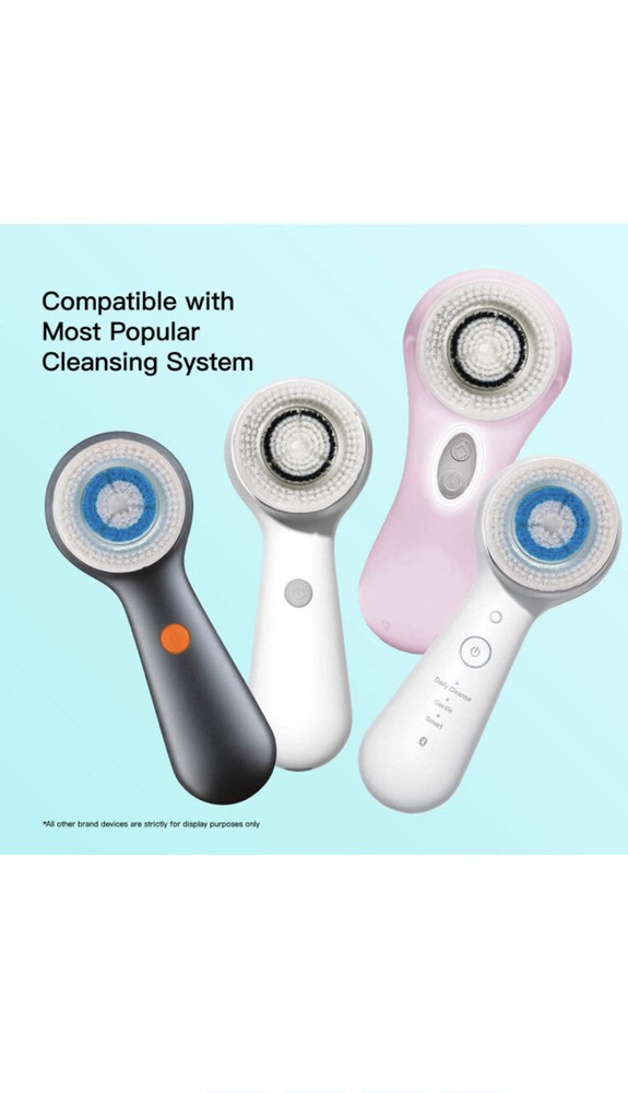 Brushmo Compatible Replacement Facial Cleansing Brush Heads 3 Pack (Missing 1)