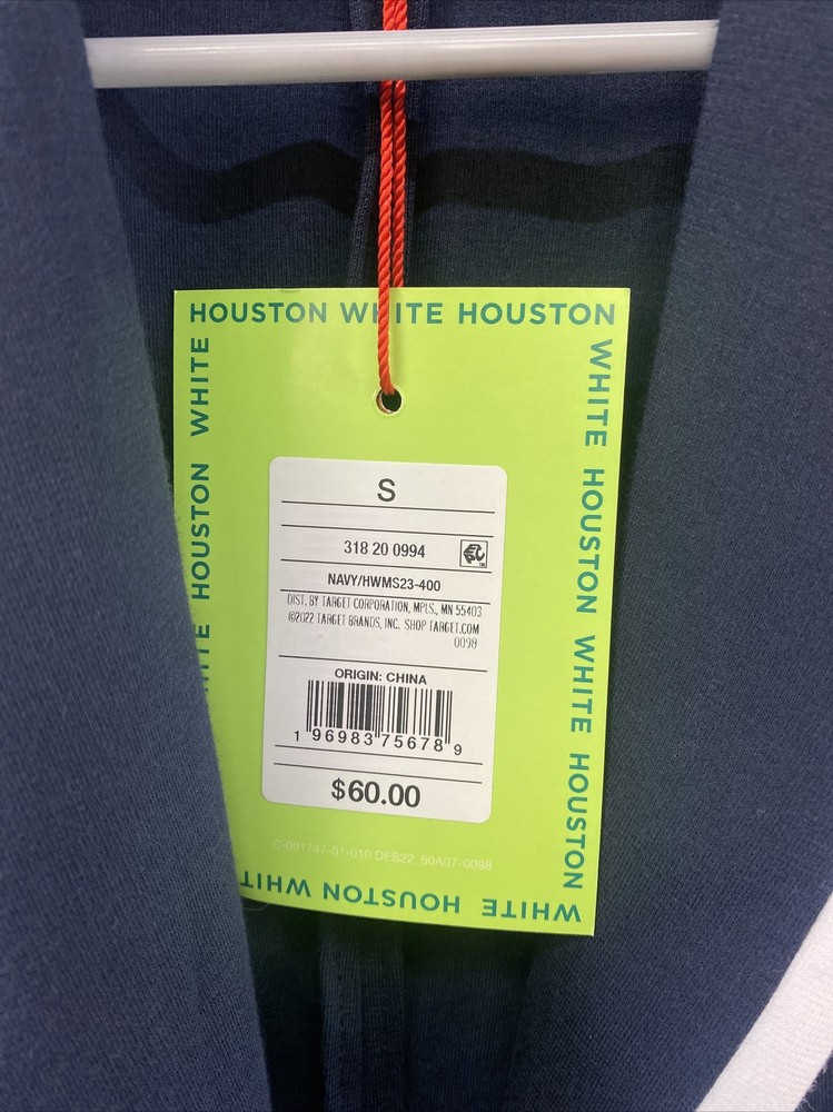 Houston White Navy Blue Jacket Size Small