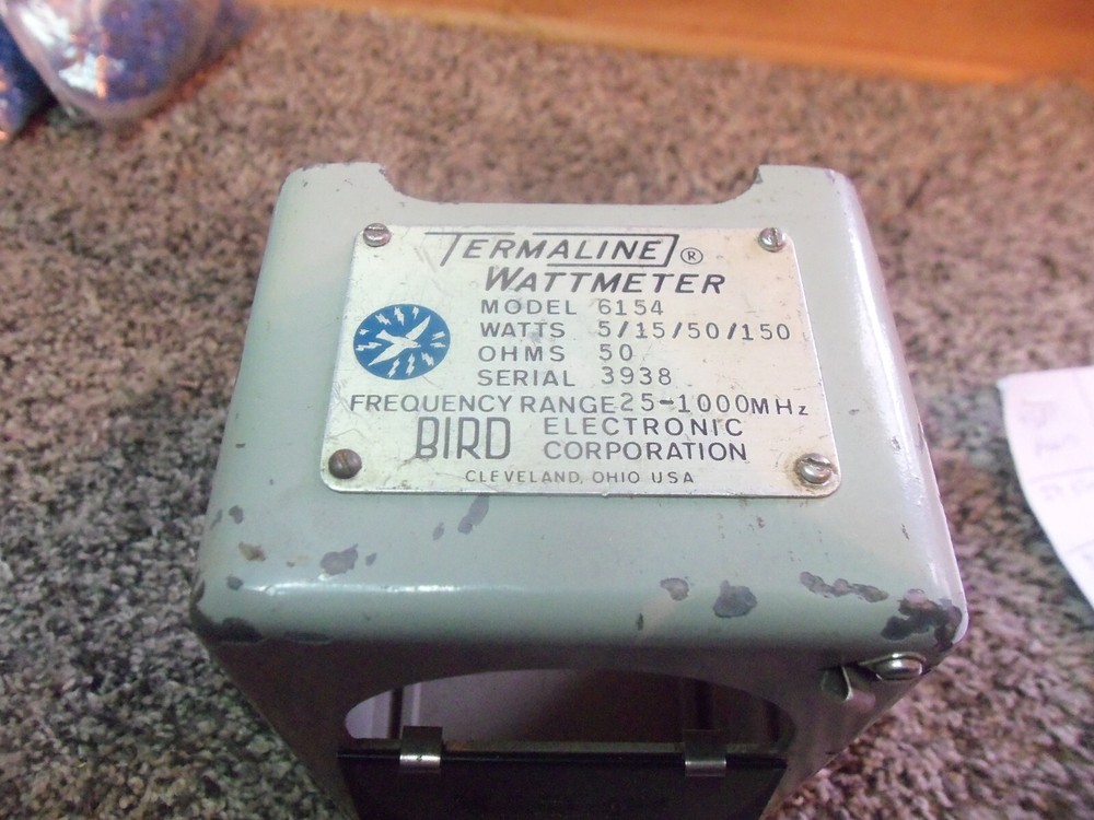Bird 6154 Thruline Wattmeter Meter EMPTY FRONT CASE