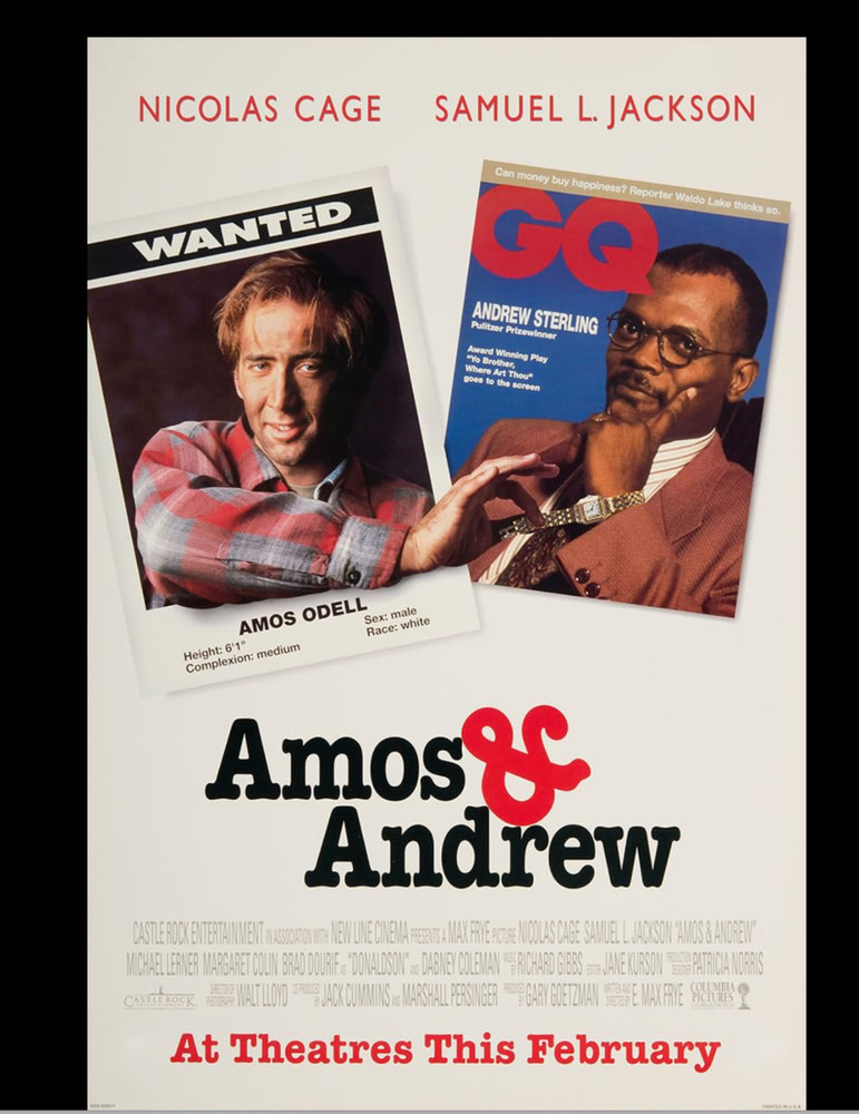 AMOS & ANDREW (12/91) Cage & Jackson / Agency Script + COA!