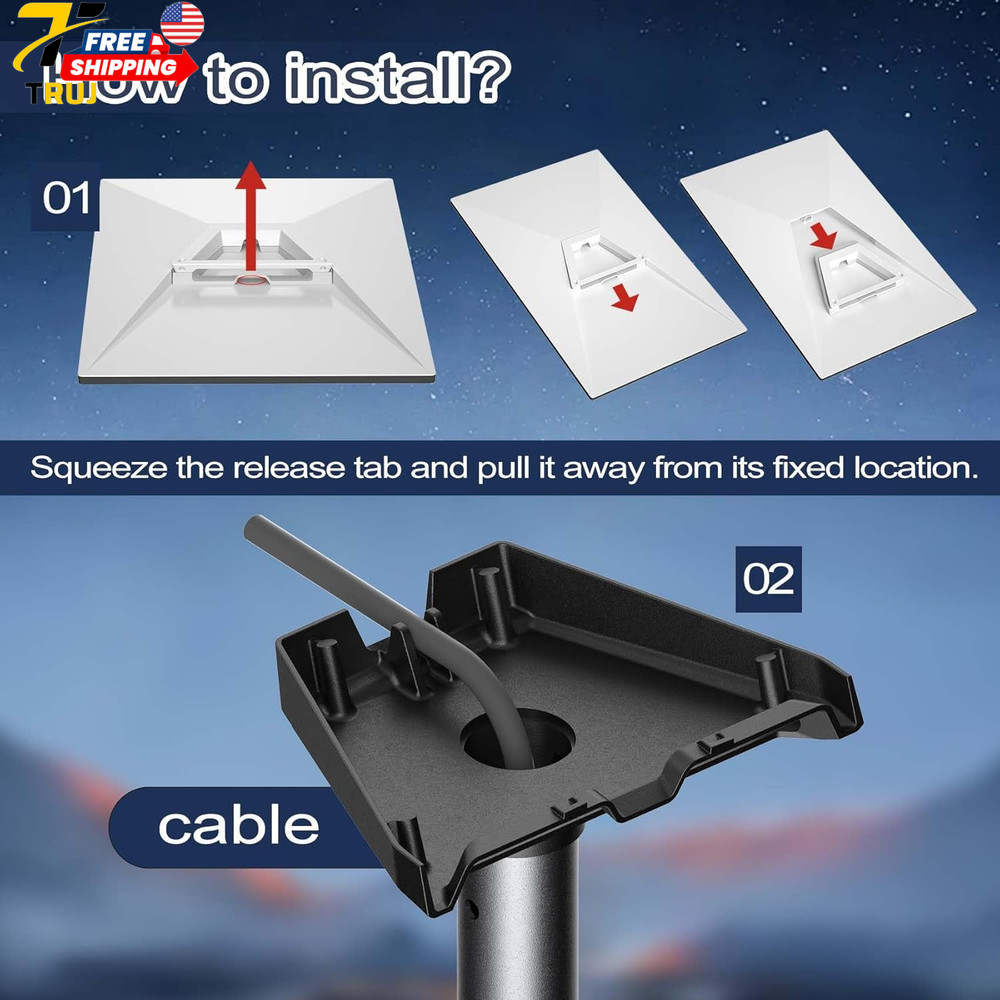 Gen 3 Mount for Starlink 360° Adjustable Short Wall Mount Compatible with V3 Sta