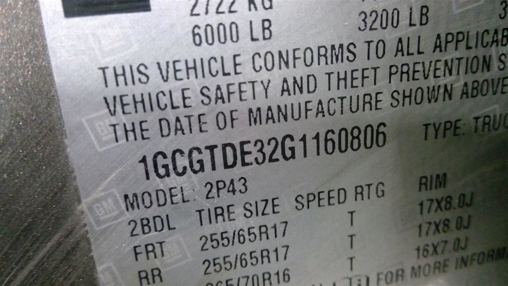 COLORADO 2016 High Mounted Stop Light 1708830