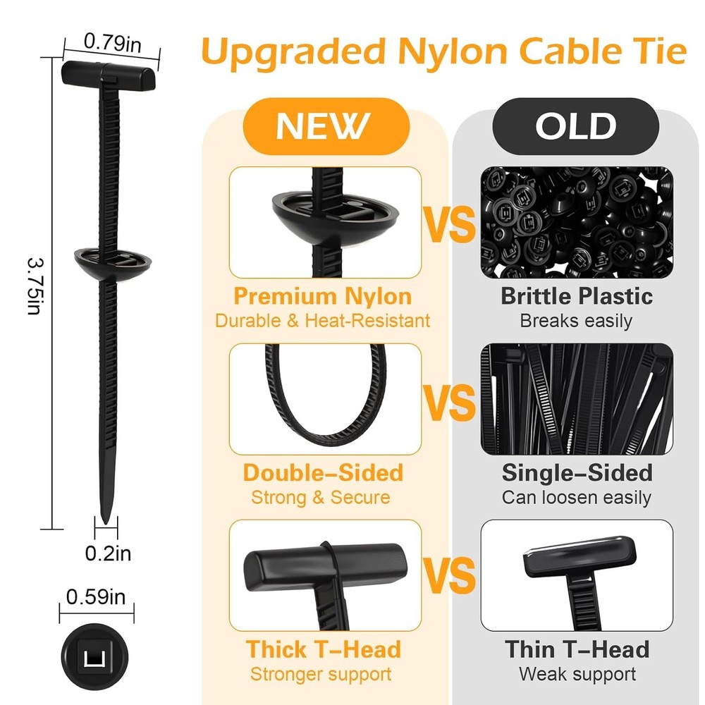 Universal Nylon Cable Tie Buckle Fasteners