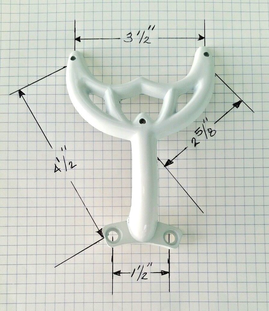 36"- 42" White Ceiling Fan Blade Arm Replacement Bracket, Hunter & Hampton Bay