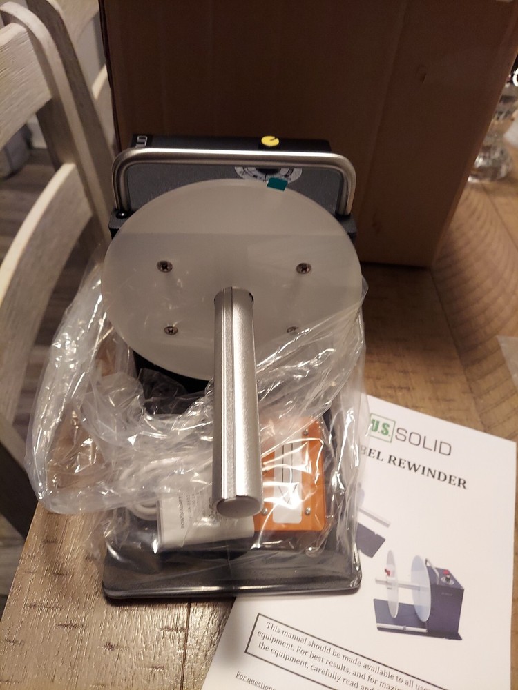 U.S. Solid Automatic Label Rewinder Machine, 1"/1.5" Core Holder, USS-LRW00009