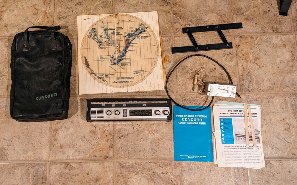 Concord Conrad Navigation System DF-1 w/ Bag, Map, Converter, Docs - FOR PARTS