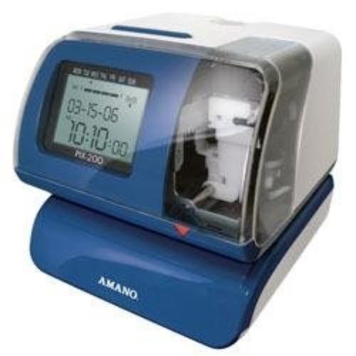 Amano PIX200 Pix-200 Atomic Time Clock/date Stamp