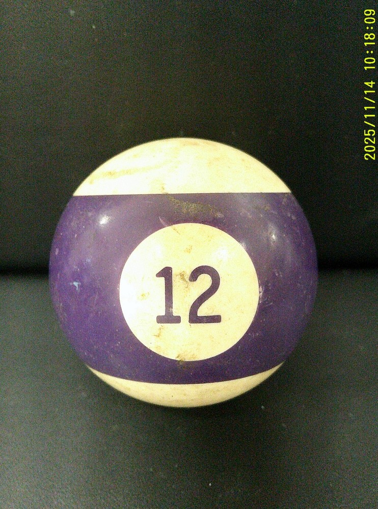 Replacement #12 Billiard Pool Ball - Standard Regulation - 2 1/4" Diameter Solid