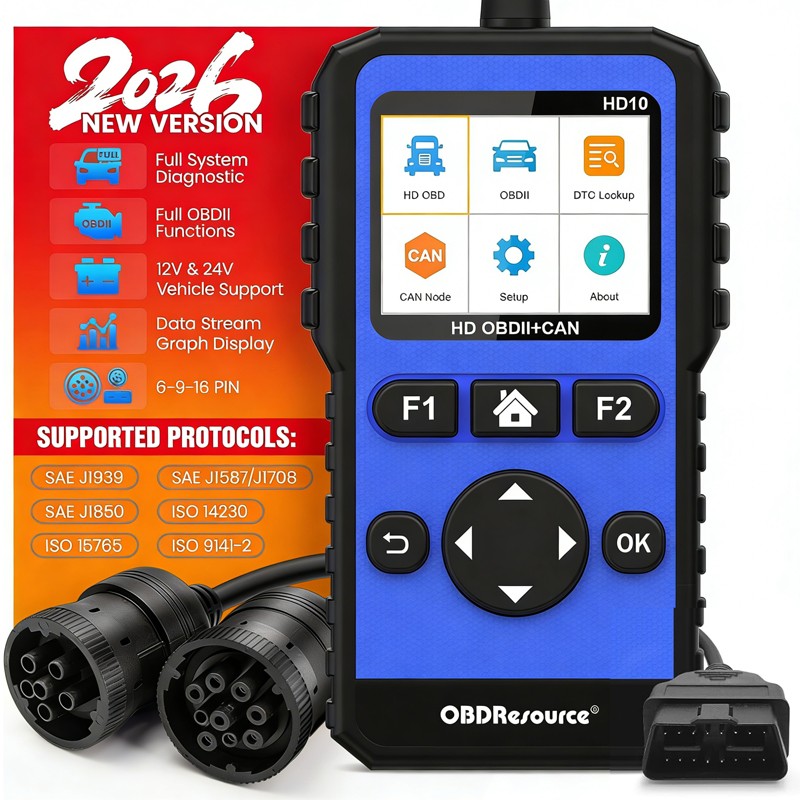 Scanner OBD2 9 pin For John Deere All System Diagnostic Fault Code Reader US