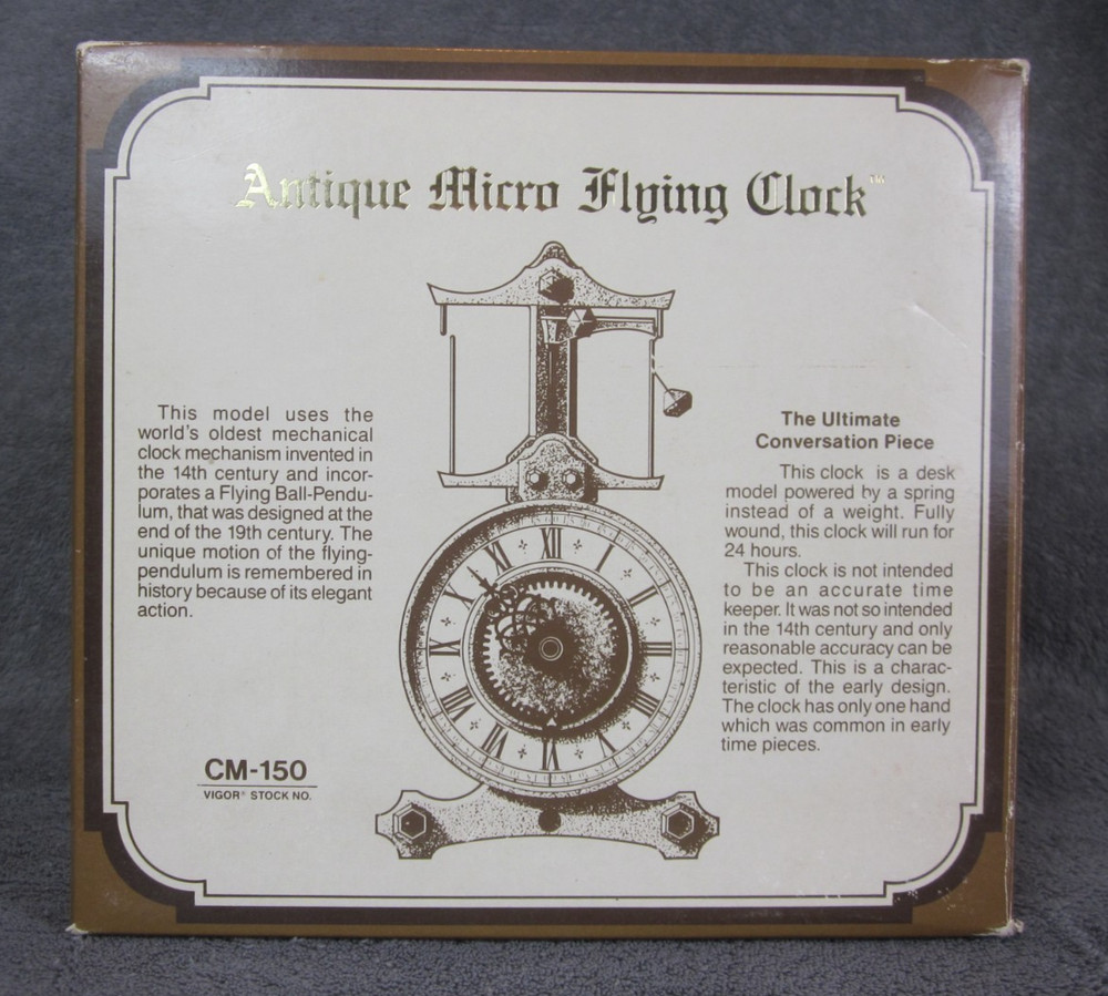 Micro Flying Clock: CM-150: Made in Japan: COMPLETE w/ BOX & EVERYTHING ELSE