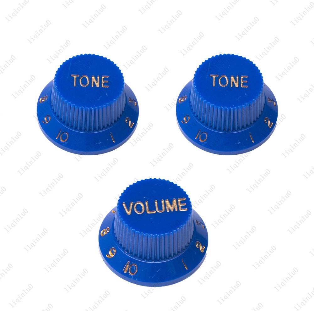 Blue/ Gold Numbers ST Electric Guitar Knobs Volume Tone Knob For Stratocaster