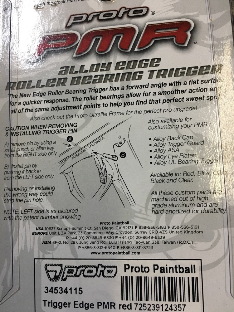 Proto Matrix PMR UL Edge Trigger Red Paintball