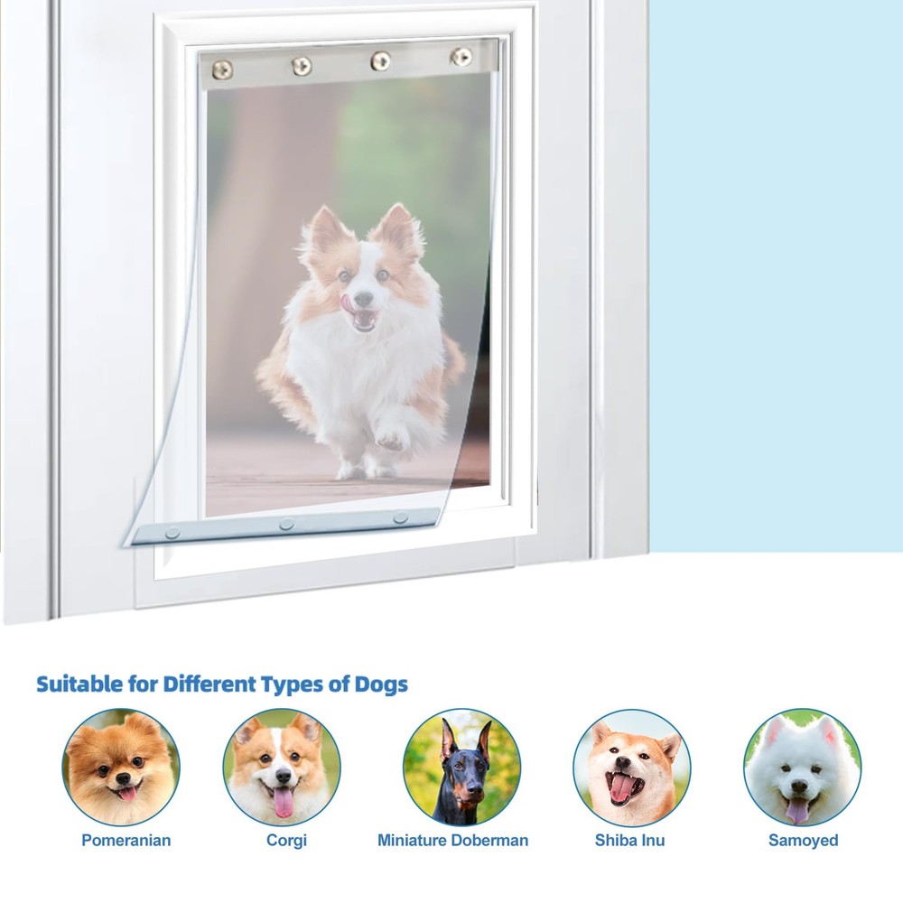 Extra Large Replacement Dog Door Flaps, Clear Pet Door Replacement Flap Compatib