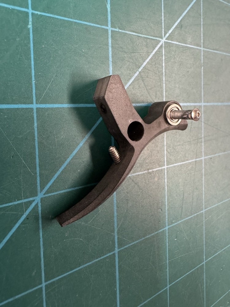 VIOLENT Delrin "Scythe" upgrade trigger and threaded trigger pin for SP ION.