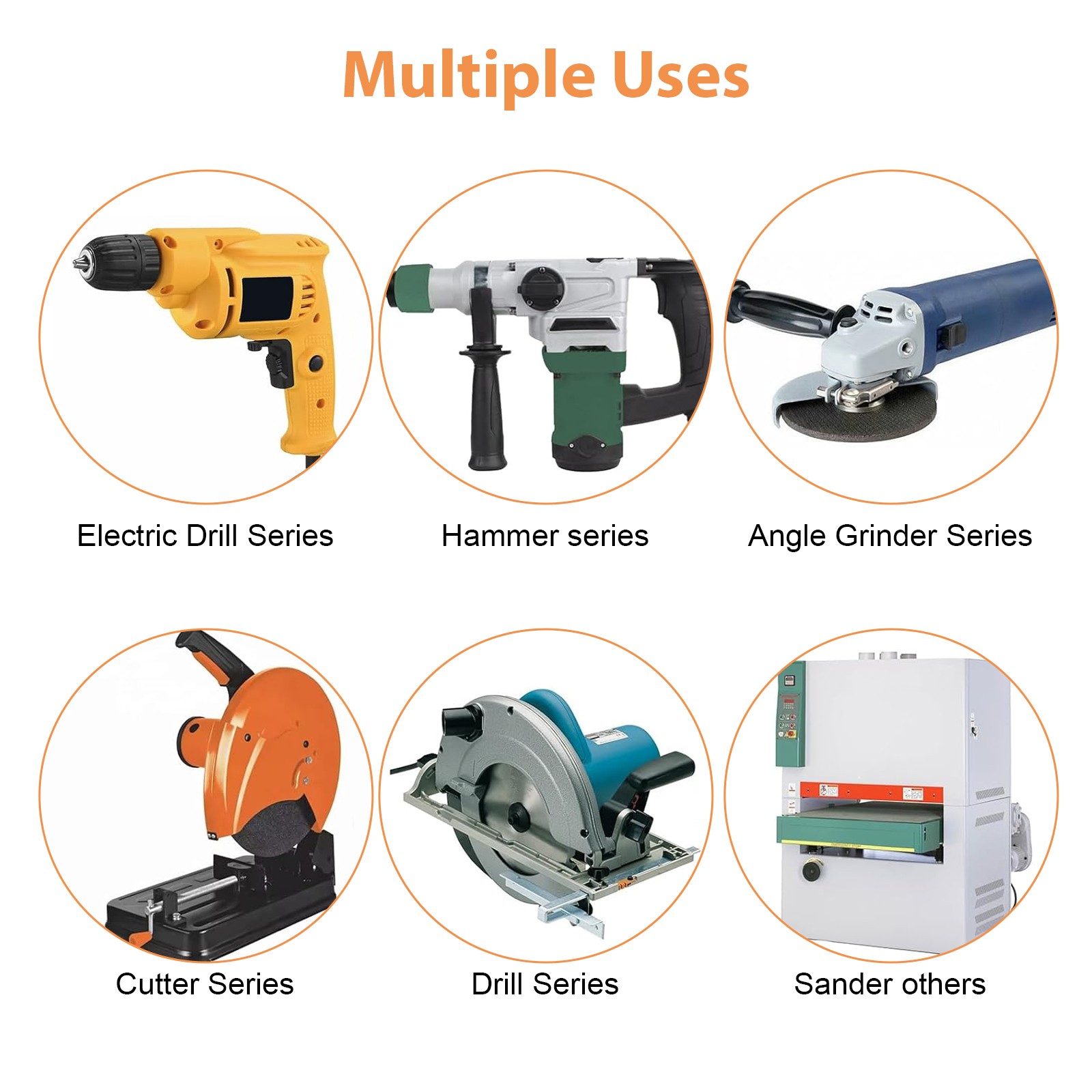 120pcs Power Tool Carbon Brushes Motor Repair Set for Drills Saws Grinder Vacuum