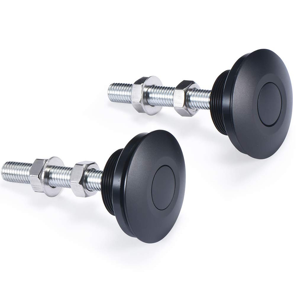 Quick Latch Hood Pins 2 Pack 2.44" Universal Push Button Quick Release Black