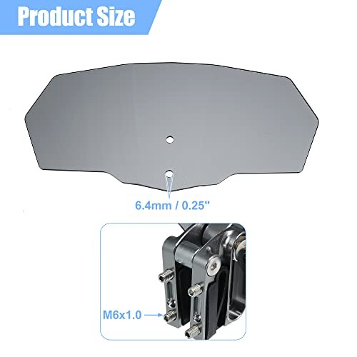 28cm Motorcycle Windshield Motorcycle Wind Deflector Gray Lens Adjustable