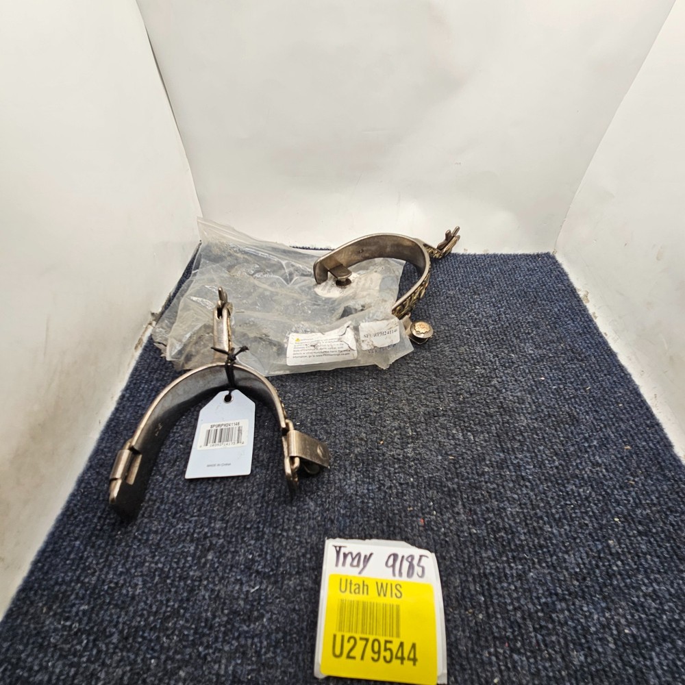 Classic Equine SPURPH241146 Spurs Performance Scroll Grayed Iron