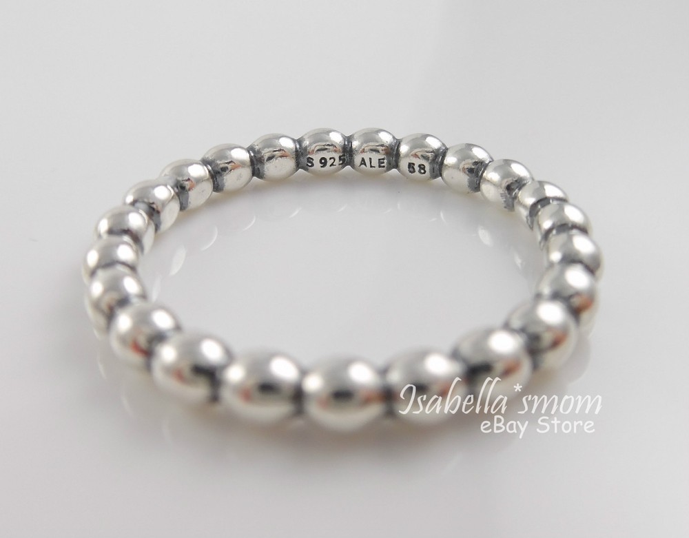 CLOUD NINE Authentic PANDORA Silver STACKABLE Bubble BAND Ring 190381-50 NEW 5