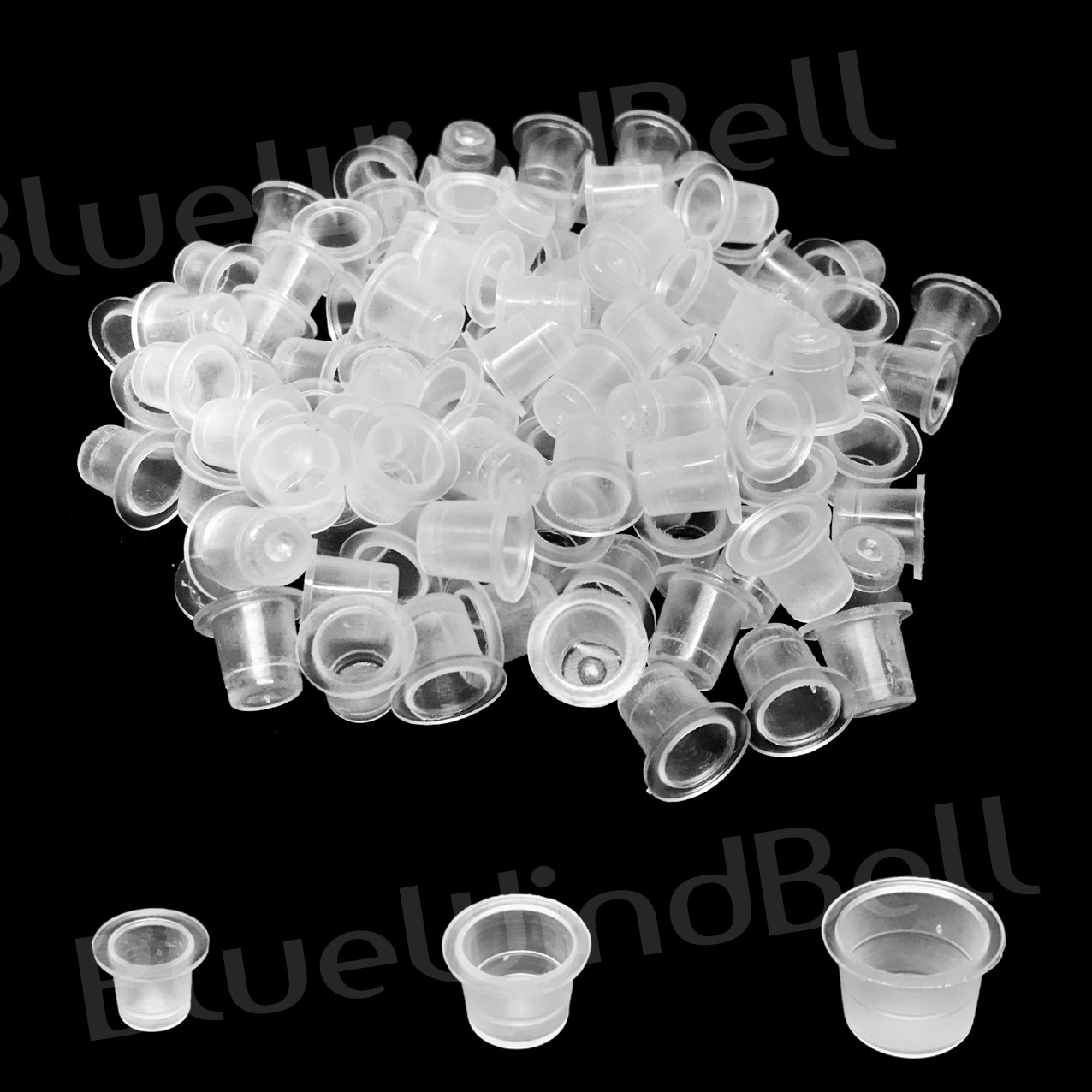 100,200,300,400,500,1000 pcs Ink Caps Plastic Cups Tattoo Supplies(#9, #12, #15)