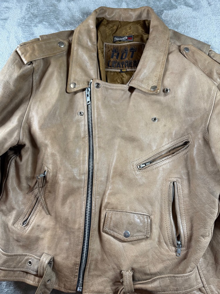 Hot Leathers Leather Jacket Thinsulate Lining Size 48