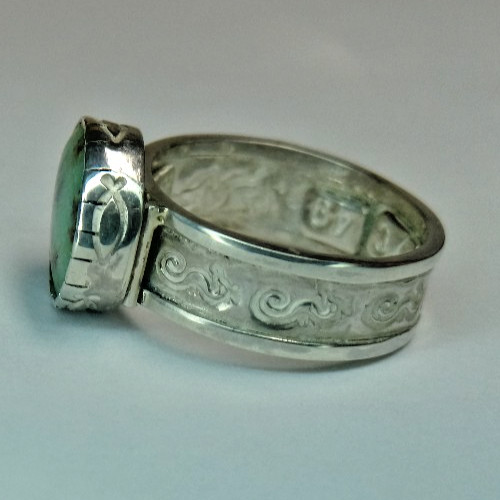 Original Turquoise Ring Augustus Caesar Low Number