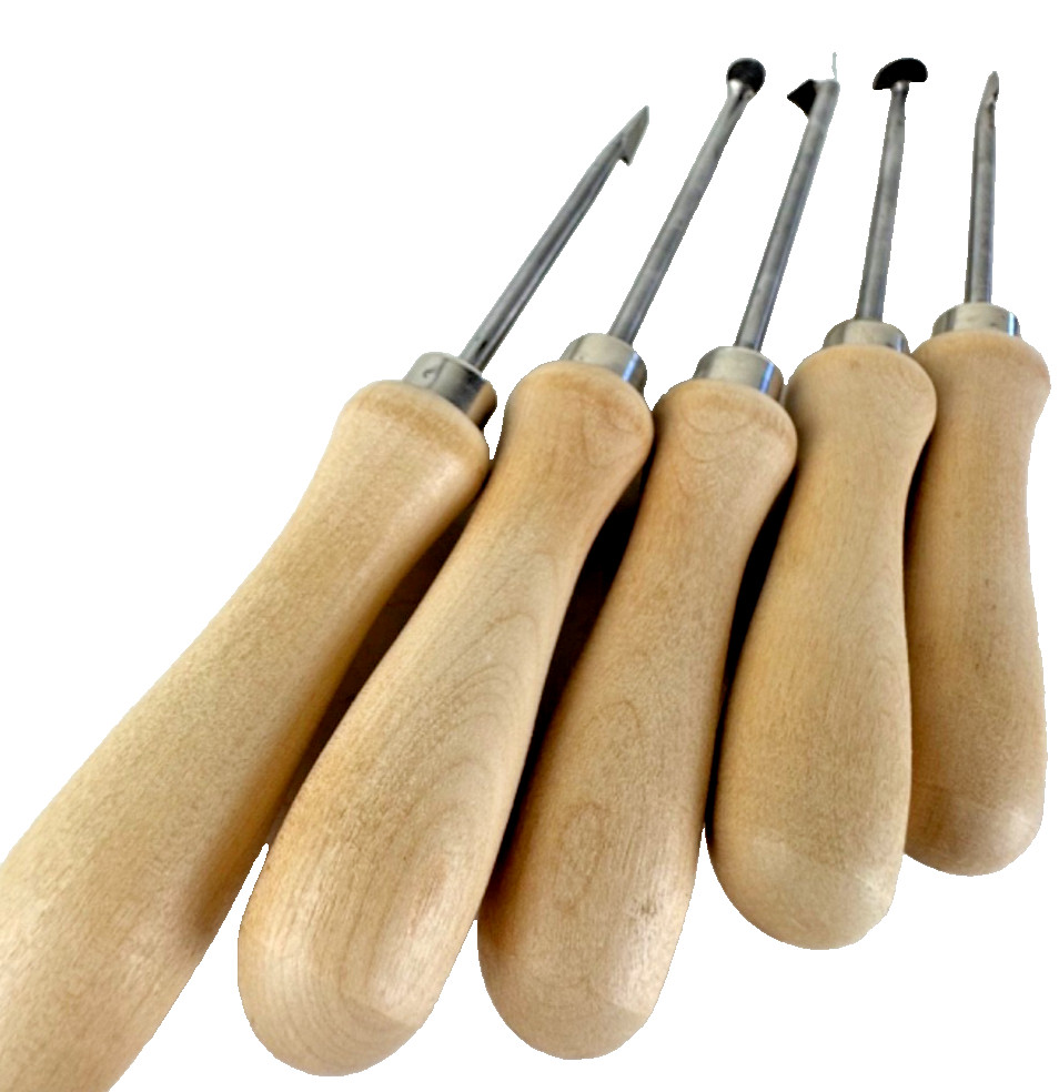 Royal Arms Lot Of Five Carving Nieves Gun Stock Tool Set Inletting Tools Sharp