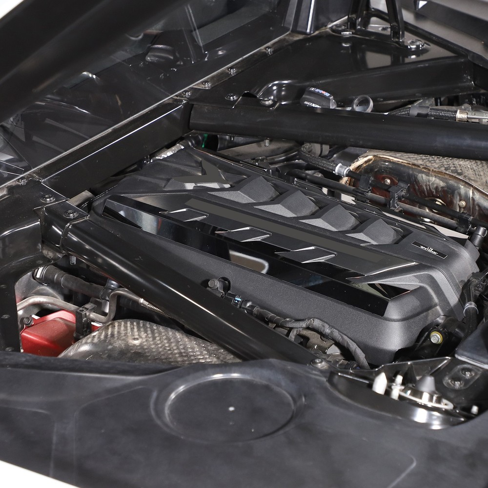 Silver Engine Hood Panel Cover Trim For Corvette C8 For Corvette C8 2020-2026