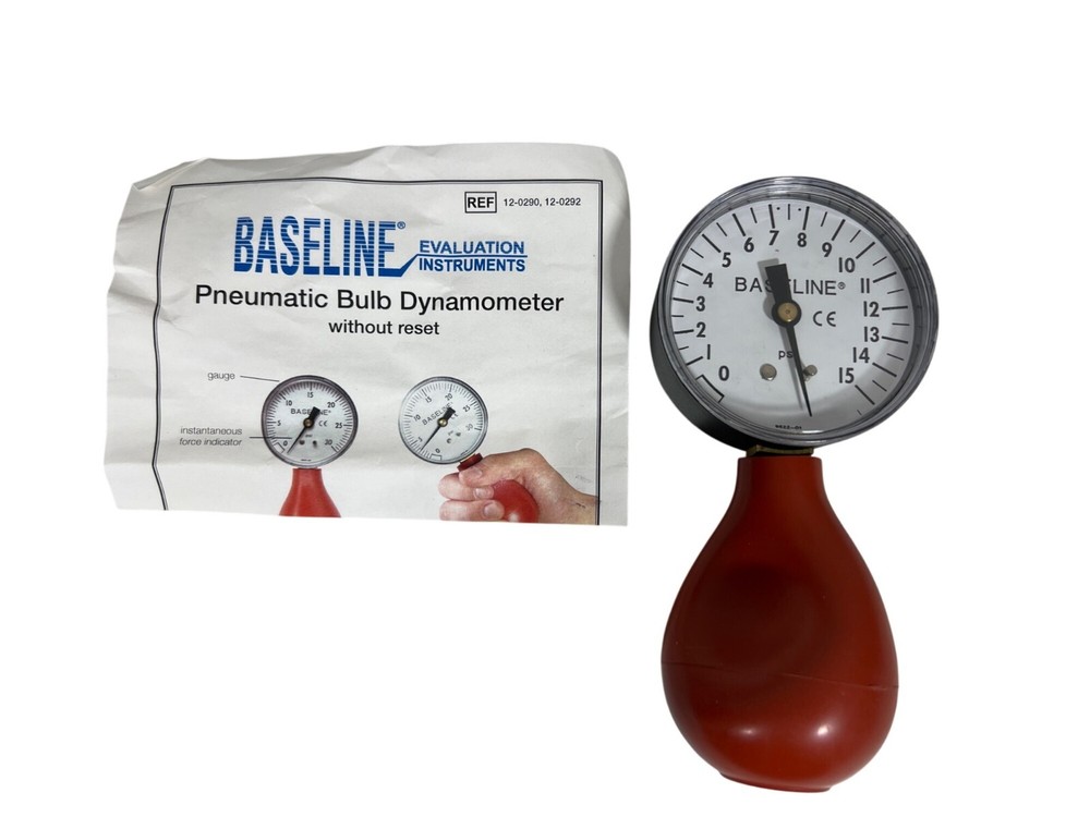 Baseline 12-0290 Dynamometer, Pneumatic Squeeze Bulb 30 30 PSI, without Reset