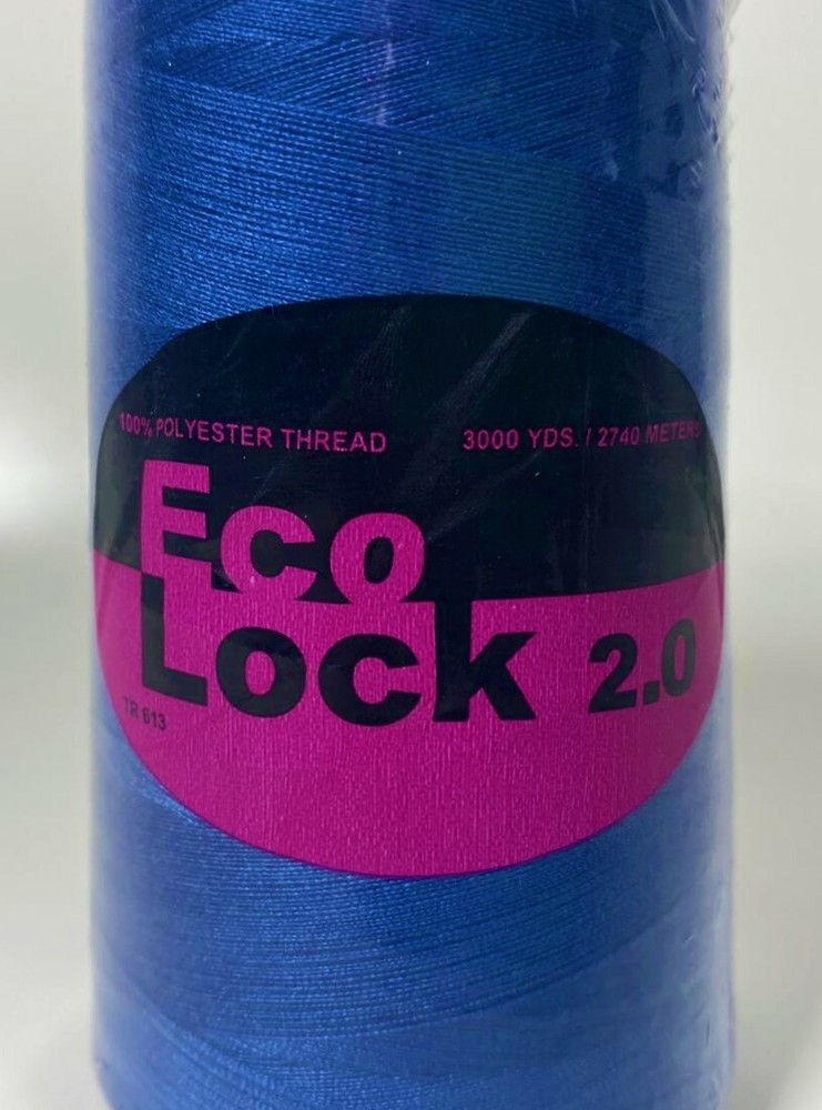 Eco-Lock 3,000 Yards 100% Polyester Thread - BLUE