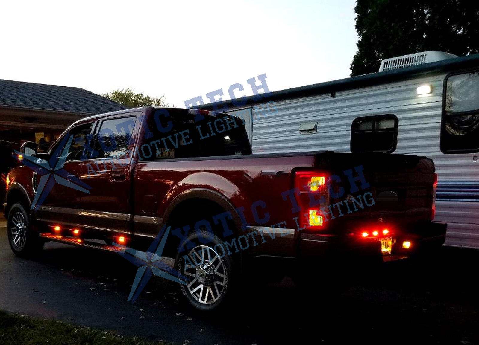 For Dodge Ram 1500 2500 3500 Red Smoked LED Rear Tailgate Trunk Tail Light Bar