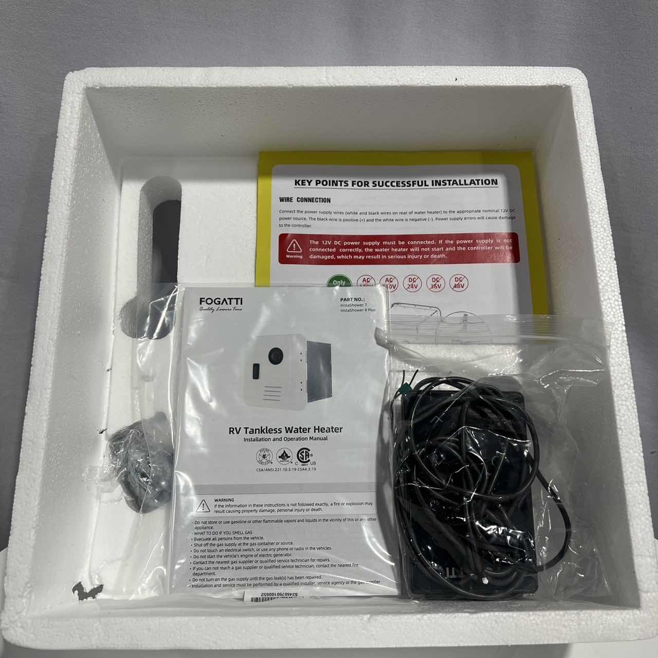 Used- 7L RV Tankless Water Heater 2.5 GPM 48,000 BTU Instant Hot w/ 18"x18" door