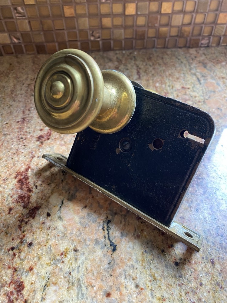 Antique / Vintage 2 Sets Solid Brass Door knob Hardware Set 🔥