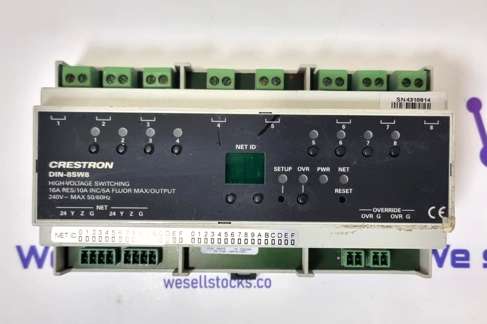 CRESTRON DIN-8SW8 Lighting Control Module