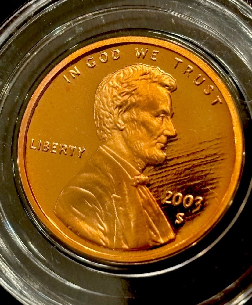 2003 S Proof Lincoln Shield 1 Cent Coin Uncirculated Error