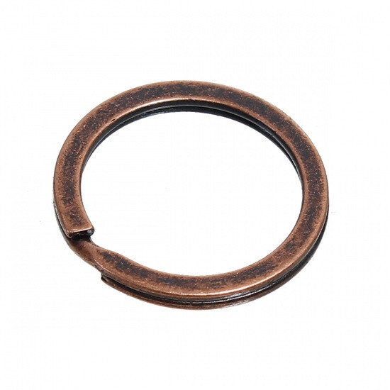 Keyring Split Ring Antique Copper 25mm Dia 10 PCs Per Pack